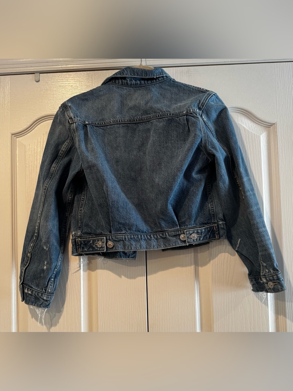 Hudson Medium Wash Distressed Denim Jacket - Size S - Picture 4 of 5